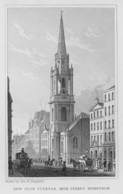 New Tron Steeple, High Street, Edinburgh (gravyr) av Thomas Hosmer Shepherd