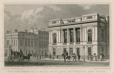 Nya byggnader Pall Mall East och University Club House av Thomas Hosmer Shepherd
