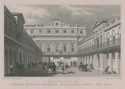 Nordvästlig utsikt över London Horse and Carriage Repository, Gray