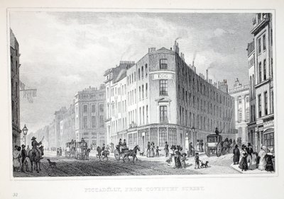 Piccadilly, från Coventry Street, från puben "London and it