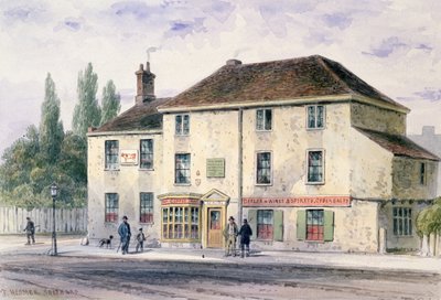 Pied Bull Public House, 1848 (wc på papper) av Thomas Hosmer Shepherd