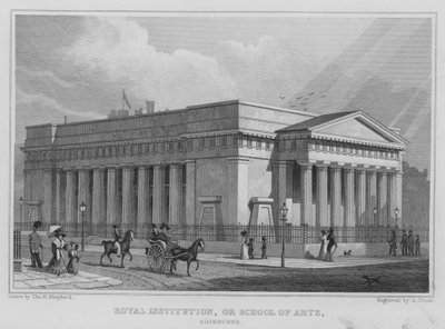Royal Institution, eller School of Arts, Edinburgh (gravyr) av Thomas Hosmer Shepherd