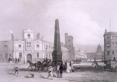 Skola för fattigblinda och Betlehems sjukhus, c.1851-55 av Thomas Hosmer Shepherd