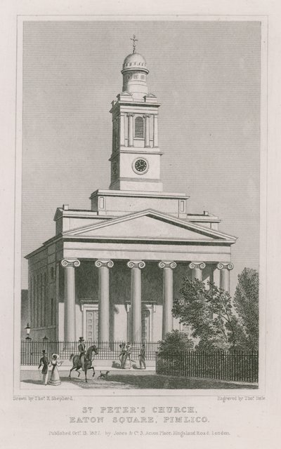 Peterskyrkan, Eaton Square, Pimlico av Thomas Hosmer Shepherd