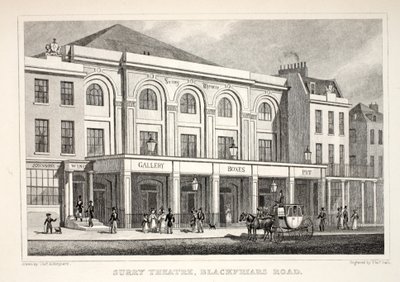 Surry Theatre, Blackfriars Road, från puben "London and it