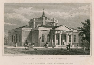Guildhall, Westminster, London av Thomas Hosmer Shepherd