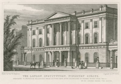 The London Institution, Finsbury Circus av Thomas Hosmer Shepherd