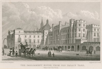 Parlamentshuset från Old Palace Yard, Westminster, London av Thomas Hosmer Shepherd