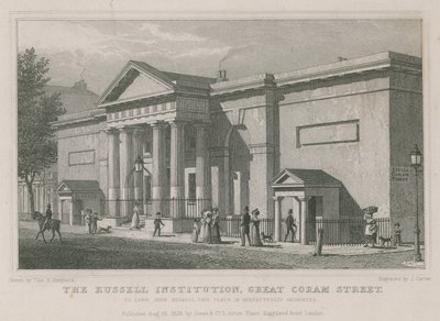 The Russell Institution, Great Coram Street, London av Thomas Hosmer Shepherd