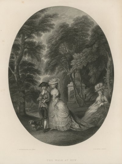 Promenaden i Kew, London av Thomas Hosmer Shepherd