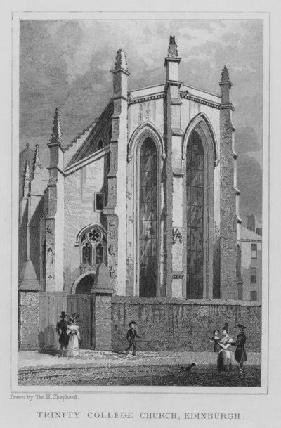Trinity College Church, Edinburgh (gravyr) av Thomas Hosmer Shepherd