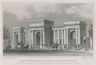 Triumfbåge, ingången till Hyde Park, London av Thomas Hosmer Shepherd