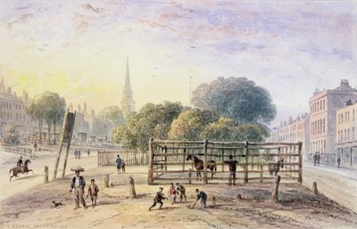 Utsikt över Islington Pound, 1850 av Thomas Hosmer Shepherd