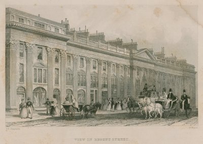 Vy över Regent Street, London, västra sidan av Thomas Hosmer Shepherd