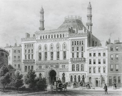 Utsikt över Royal Panopticon of Science and Art, 1825 (litografi) av Thomas Hosmer Shepherd