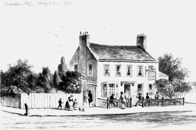 Utsikt över Yorkshire Stingo Public House i Paddington, 1860-1859 (ritning) av Thomas Hosmer Shepherd