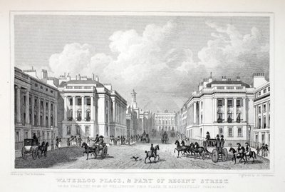 Waterloo Place, och en del av Regent Street, från puben "London and it
