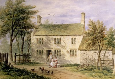 Woolsthorpe, Grantham, Isaac Newtons födelseort av Thomas Hosmer Shepherd