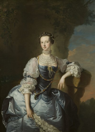 Porträtt av fru Emma Harvey av Thomas Hudson