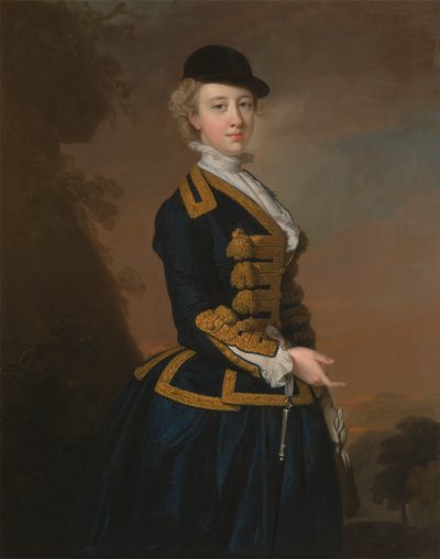 Porträtt av en ung kvinna från familjen Fortesque i Devon av Thomas Hudson