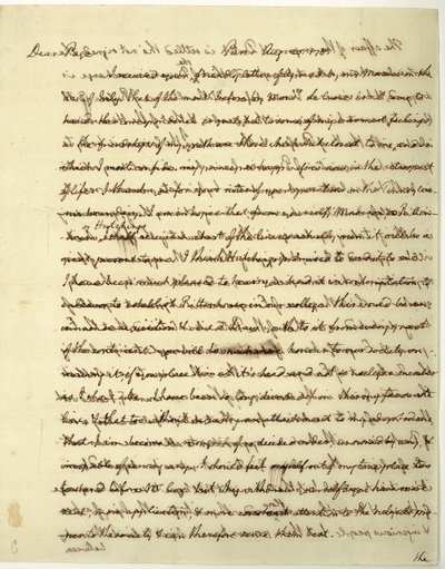 Autografbrev undertecknat som amerikansk minister till Frankrike, till Dr. John Page av Thomas Jefferson