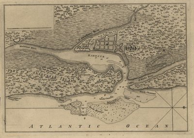 (Plan över staden och hamnen i St. Augustine. LOC 75693262 av Thomas Jefferys