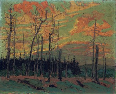 Bränt land vid solnedgången, 1915 av Tom Thomson