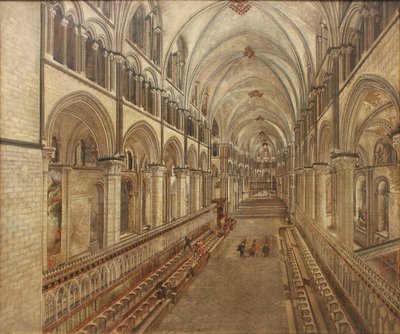 Katedralen i Canterbury, vy mot öster av Thomas Johnson