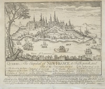 QUEBEC, huvudstaden i NEW-FRANKRIKE, en biskopsstol och säte för den sovjetiska domstolen av Thomas Johnston