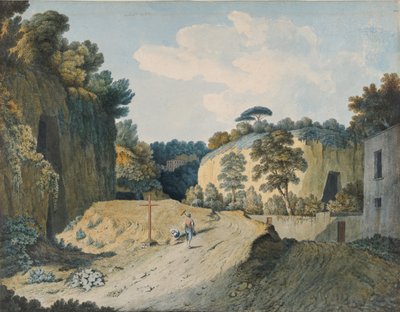 En väg i en ravin nära Neapel, 1782. av Thomas Jones