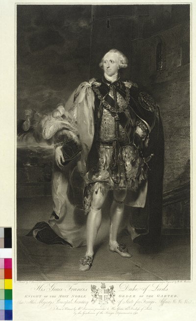 5:e hertigen av Leeds Osborne (gravyr) av Thomas Lawrence
