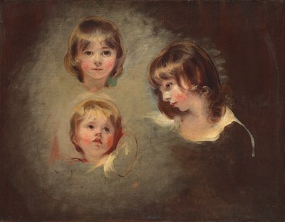 Huvudstudier av Emilia Mary, Juliana och Maria Boucherett (olja på duk) av Thomas Lawrence