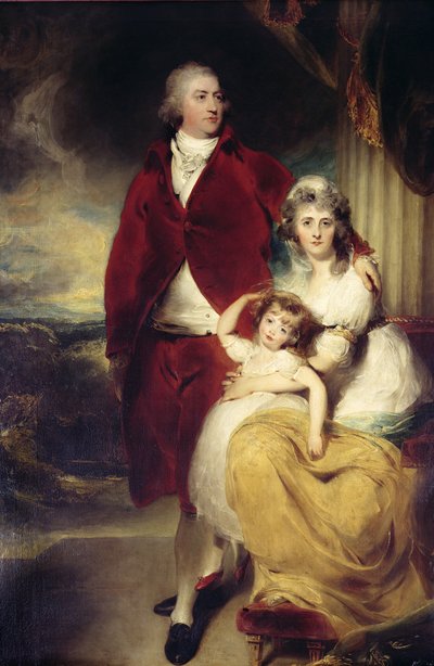 Henry, 10:e jarlen och 1:a markisen av Exeter, hans fru Sarah och dottern Lady Sophia Cecil av Thomas Lawrence