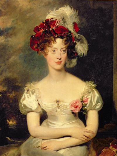 Marie-Caroline de Bourbon (1798-1870) hertiginna av Berry, ca 1825 (olja på duk) av Thomas Lawrence