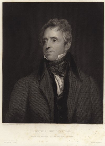 Portræt af John Fawcett swed av Thomas Lawrence