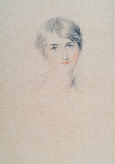 Porträtt av Miss Bloxham, ca 1800-10 (penna och krita på papper) av Thomas Lawrence
