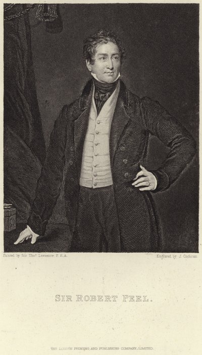 Porträtt av Sir Robert Peel av Thomas Lawrence