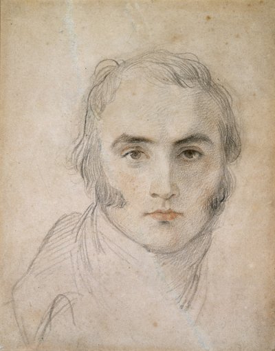 Självporträtt, 1700-tal (krita och wc på papper) av Thomas Lawrence