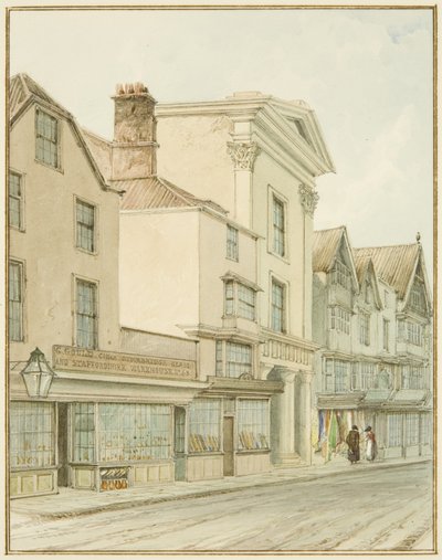 Castle Street (akvarell på papper) av Thomas Leeson the Elder Rowbotham