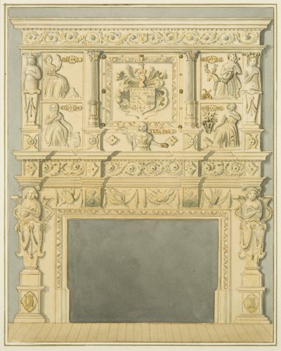 Skorstensstycke av Thomas Leeson the Elder Rowbotham