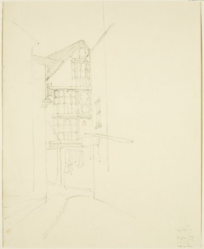 Tittar in i Pithay från Wine Street (penna på papper) av Thomas Leeson the Elder Rowbotham