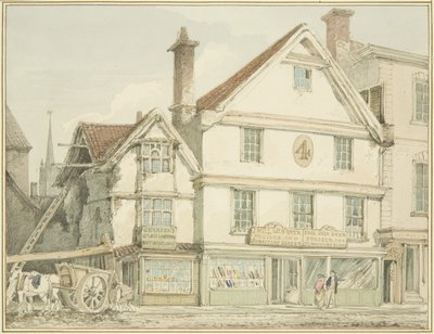 North-West Angle of Broadmead (penna och akvarell på papper) av Thomas Leeson the Elder Rowbotham