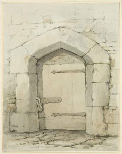 Old Arch and Doorway i Tower Lane mittemot Vestry of St John