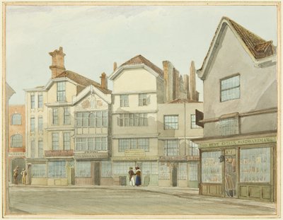 Peter Street (akvarell på papper) av Thomas Leeson the Elder Rowbotham