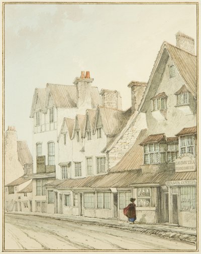 South Side of West Street, utan Lawfords Gate (penna och akvarell på papper) av Thomas Leeson the Elder Rowbotham