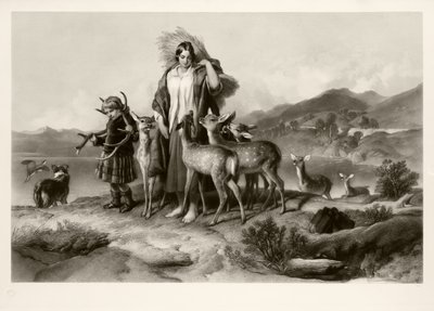 Skogsmästarens familj (mezzotint) av Thomas Lewis Atkinson