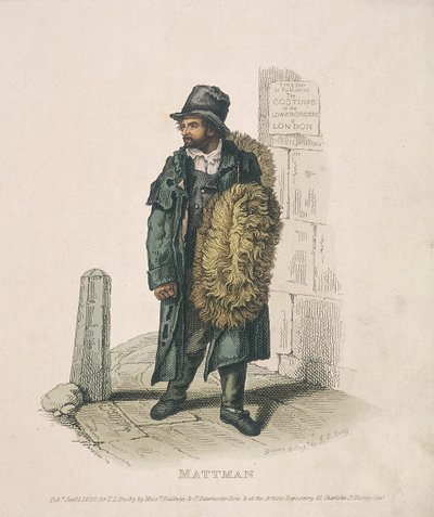 Matt säljare bär sina varor på axeln, 1820 av Thomas Lord Busby