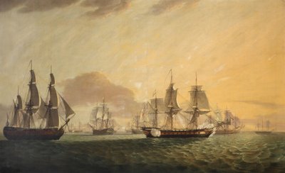 "General Goddard" kapar holländska ostindiefarare, slutet av 1700-talet - början av 1800-talet (olja på duk) av Thomas Luny