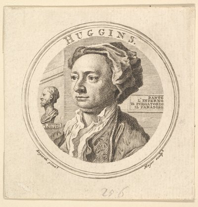 Porträtt av William Huggins, översättare av Ariosto, 1760. av Thomas Major