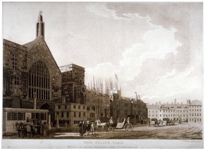 New Palace Yard och ingången till Westminster Hall, London, 1782. av Thomas Malton II